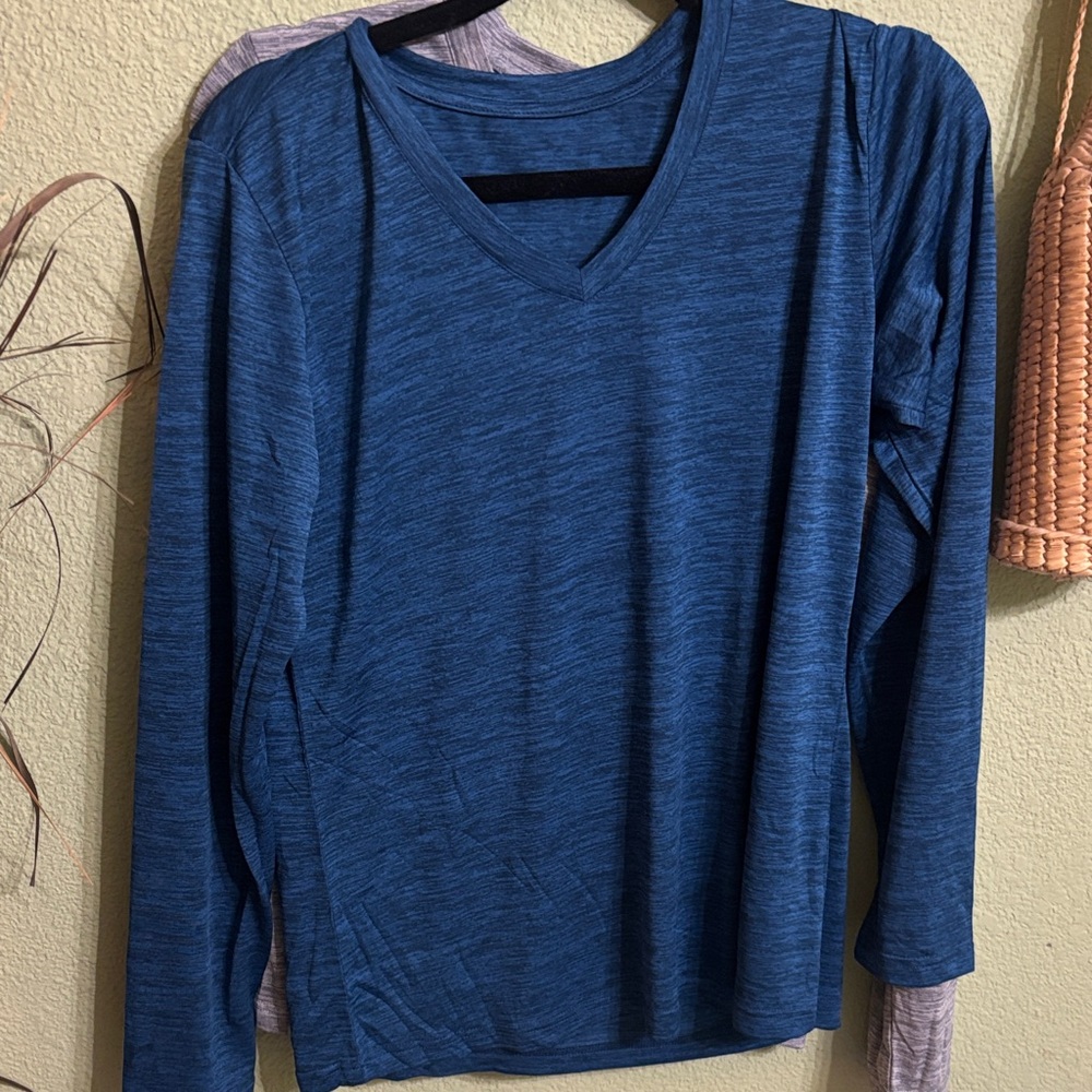 Bundle of two Women's V-Neck Long Sleeve Tops NWOT